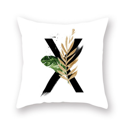 45X45CM Ins Nordic Style Plant angol ábécé őszibarack bőr párnahuzat kanapé párna párna nagykereskedés