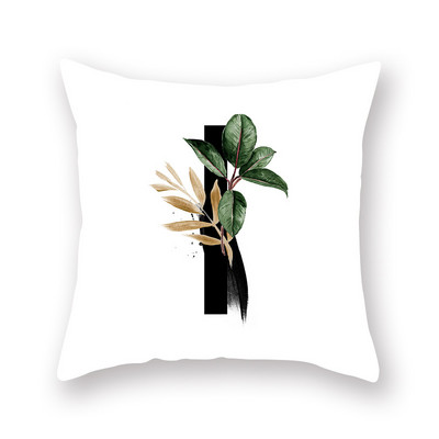 45X45CM Ins Nordic Style Plant angol ábécé őszibarack bőr párnahuzat kanapé párna párna nagykereskedés