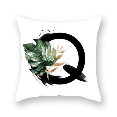 45X45CM Ins Nordic Style Plant angol ábécé őszibarack bőr párnahuzat kanapé párna párna nagykereskedés