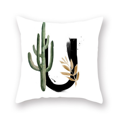 45X45CM Ins Nordic Style Plant angol ábécé őszibarack bőr párnahuzat kanapé párna párna nagykereskedés