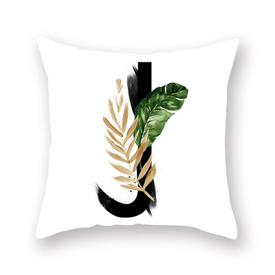 45X45CM Ins Nordic Style Plant angol ábécé őszibarack bőr párnahuzat kanapé párna párna nagykereskedés