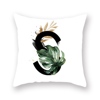 45X45CM Ins Nordic Style Plant angol ábécé őszibarack bőr párnahuzat kanapé párna párna nagykereskedés