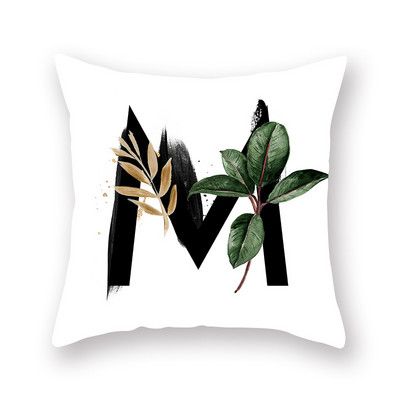 45X45CM Ins Nordic Style Plant angol ábécé őszibarack bőr párnahuzat kanapé párna párna nagykereskedés