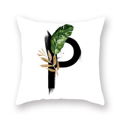 45X45CM Ins Nordic Style Plant angol ábécé őszibarack bőr párnahuzat kanapé párna párna nagykereskedés