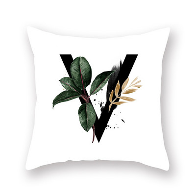 45X45CM Ins Nordic Style Plant angol ábécé őszibarack bőr párnahuzat kanapé párna párna nagykereskedés