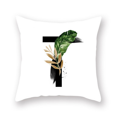 45X45CM Ins Nordic Style Plant angol ábécé őszibarack bőr párnahuzat kanapé párna párna nagykereskedés