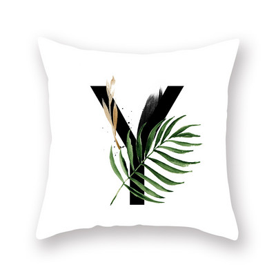 45X45CM Ins Nordic Style Plant angol ábécé őszibarack bőr párnahuzat kanapé párna párna nagykereskedés