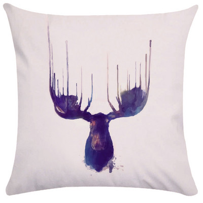 Vintage Elk Forest Animal párnahuzat Kanapéágy dobó párnahuzat párnahuzat nappali dekoráció kerti szék párna