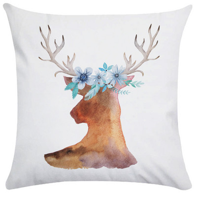 Vintage Elk Forest Animal párnahuzat Kanapéágy dobó párnahuzat párnahuzat nappali dekoráció kerti szék párna