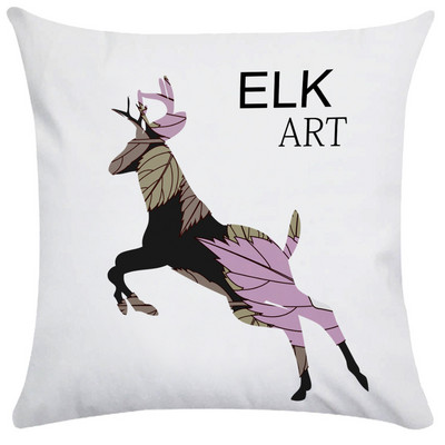 Vintage Elk Forest Animal párnahuzat Kanapéágy dobó párnahuzat párnahuzat nappali dekoráció kerti szék párna