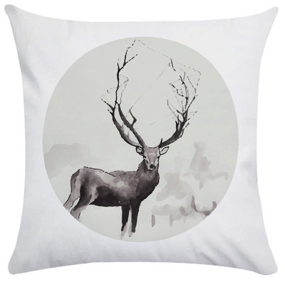 Vintage Elk Forest Animal párnahuzat Kanapéágy dobó párnahuzat párnahuzat nappali dekoráció kerti szék párna