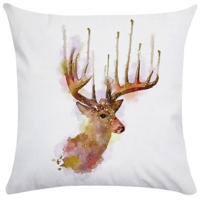 Vintage Elk Forest Animal párnahuzat Kanapéágy dobó párnahuzat párnahuzat nappali dekoráció kerti szék párna