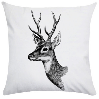 Vintage Elk Forest Animal párnahuzat Kanapéágy dobó párnahuzat párnahuzat nappali dekoráció kerti szék párna