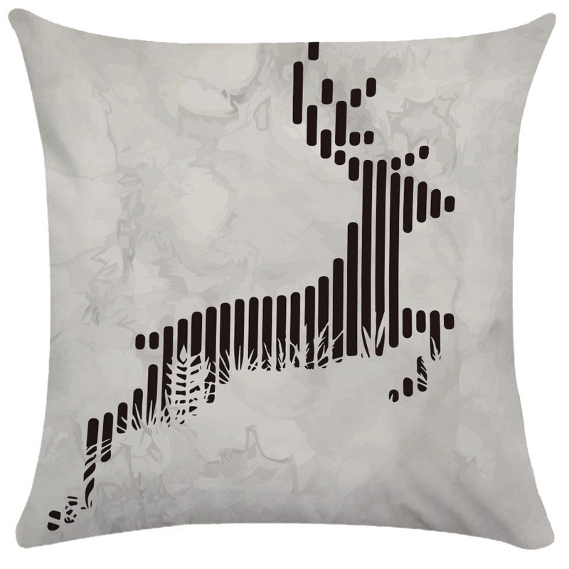 Vintage Elk Forest Animal párnahuzat Kanapéágy dobó párnahuzat párnahuzat nappali dekoráció kerti szék párna