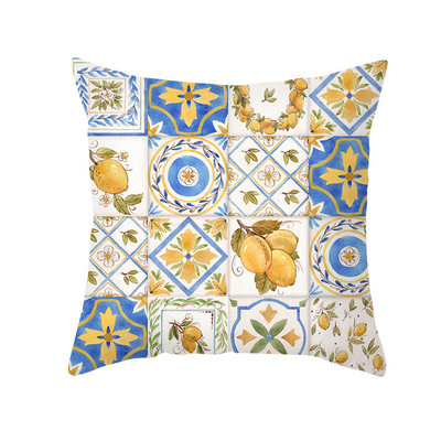 Havaji Jastučnica s tropskim voćem za jastuke Jastučnica s ljetnim lišćem Ukrasni jastuci za elegantnu vrtnu stolicu Jastuk 45x45