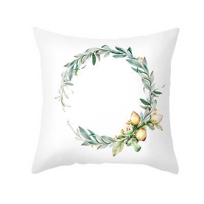 Pillowslip Summer Yellow Lemon Dob párnahuzat Nappali dekoratív irodai szék Kanapé Négyzet Párnahuzat 45x45 Párnahuzat