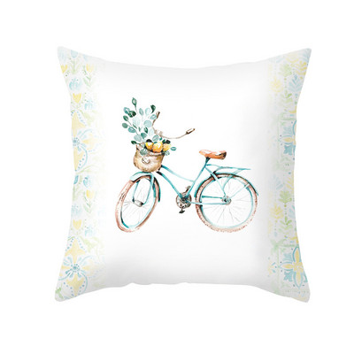 Pillowslip Summer Yellow Lemon Dob párnahuzat Nappali dekoratív irodai szék Kanapé Négyzet Párnahuzat 45x45 Párnahuzat