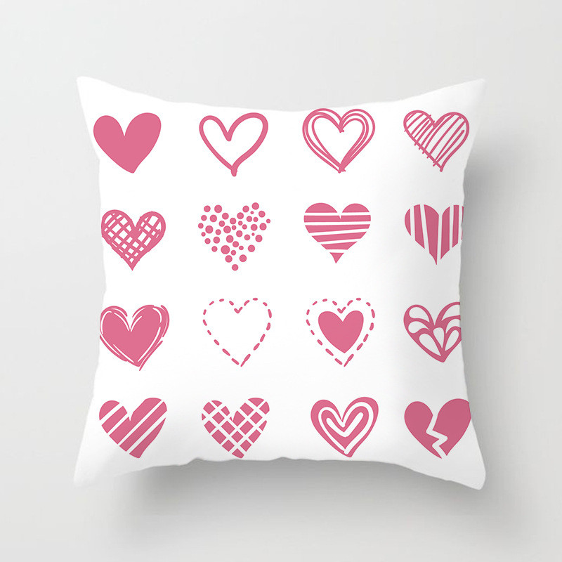 Piros szív éles párnahuzat Piros Lovers párnahuzat puha dekoratív dobópárnahuzat belső otthonhoz 45x45 cm szoba ágy dekoráció