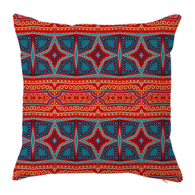 Indiai színes geometrikus vászon párnahuzat Boho etnikai grafikus párnahuzat párnákhoz kanapé lakberendezési kerti szék 45x45 40x40