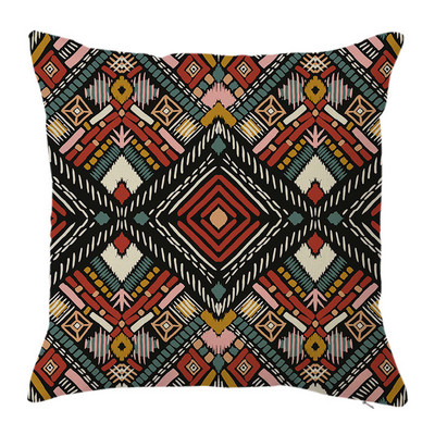 Indiai színes geometrikus vászon párnahuzat Boho etnikai grafikus párnahuzat párnákhoz kanapé lakberendezési kerti szék 45x45 40x40