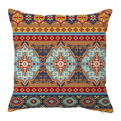 Indiai színes geometrikus vászon párnahuzat Boho etnikai grafikus párnahuzat párnákhoz kanapé lakberendezési kerti szék 45x45 40x40