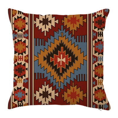 Indiai színes geometrikus vászon párnahuzat Boho etnikai grafikus párnahuzat párnákhoz kanapé lakberendezési kerti szék 45x45 40x40