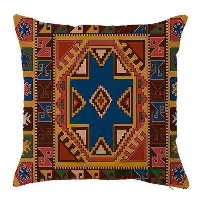 Indiai színes geometrikus vászon párnahuzat Boho etnikai grafikus párnahuzat párnákhoz kanapé lakberendezési kerti szék 45x45 40x40