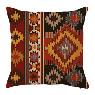 Indiai színes geometrikus vászon párnahuzat Boho etnikai grafikus párnahuzat párnákhoz kanapé lakberendezési kerti szék 45x45 40x40