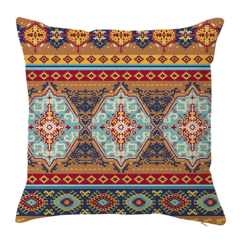 Indiai színes geometrikus vászon párnahuzat Boho etnikai grafikus párnahuzat párnákhoz kanapé lakberendezési kerti szék 45x45 40x40