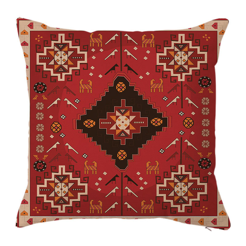 Indiai színes geometrikus vászon párnahuzat Boho etnikai grafikus párnahuzat párnákhoz kanapé lakberendezési kerti szék 45x45 40x40