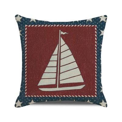 Ukrasne jastučnice Nautička jedrilica Sidro Jastučnica Kućni dekor Kormilo Pamučne lanene jastučnice Ukrasne za kauč na razvlačenje