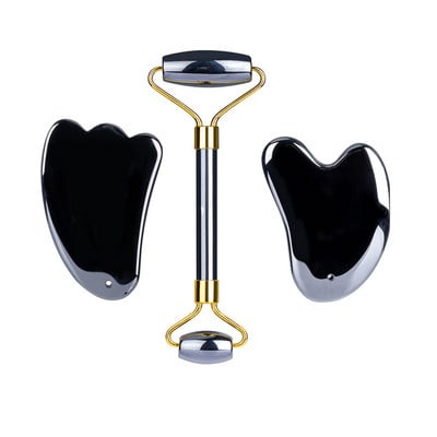 Terahertz Face Gua Sha Crystal Jade Roller Veido masažas Scratch Board Grožis Odos Priežiūra Gouache Screper Guasha Masažo įrankiai