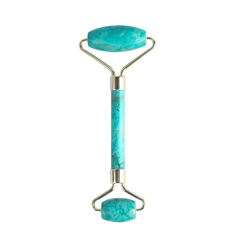 természetes türkiz Jade Roller Face Massager Lift Slimmer Formáló jade kő Arcszépség Jade Masszírozó görgős szépségápolás bőr t