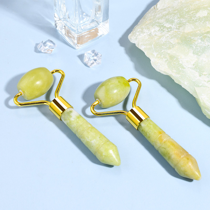 LIZY masszázseszköz készlet egyfejű Jade henger Gua Sha kaparó Jade Arc Test Szem Nyak Masszázs Szépségeszközök