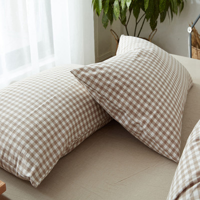 AHSNME Coffee Grid 100% pamut párnahuzat speciális ráncos kézműves Super Soft Summer Fall Simple Sleep párnahuzat 50x75cm