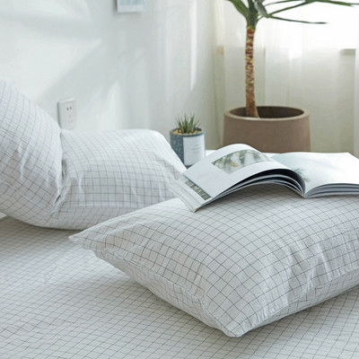 AHSNME Coffee Grid 100% pamut párnahuzat speciális ráncos kézműves Super Soft Summer Fall Simple Sleep párnahuzat 50x75cm