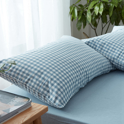AHSNME Coffee Grid 100% pamut párnahuzat speciális ráncos kézműves Super Soft Summer Fall Simple Sleep párnahuzat 50x75cm