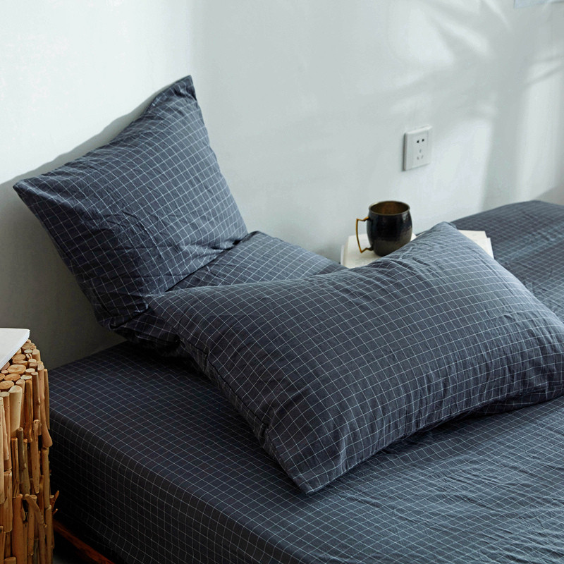 AHSNME Coffee Grid 100% pamut párnahuzat speciális ráncos kézműves Super Soft Summer Fall Simple Sleep párnahuzat 50x75cm