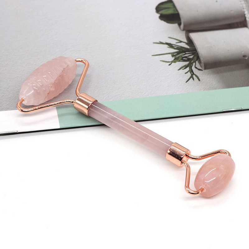 Face Lifting Massage Skin Eye Body Massager Natural Rose Quartz Roller Facial Jade Roller Stone Gua sha Scraper Beauty Care Tool