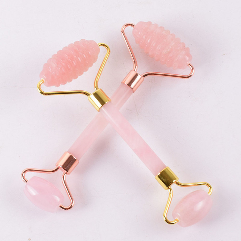 Face Lifting Massage Skin Eye Body Massager Natural Rose Quartz Roller Facial Jade Roller Stone Gua sha Scraper Beauty Care Tool