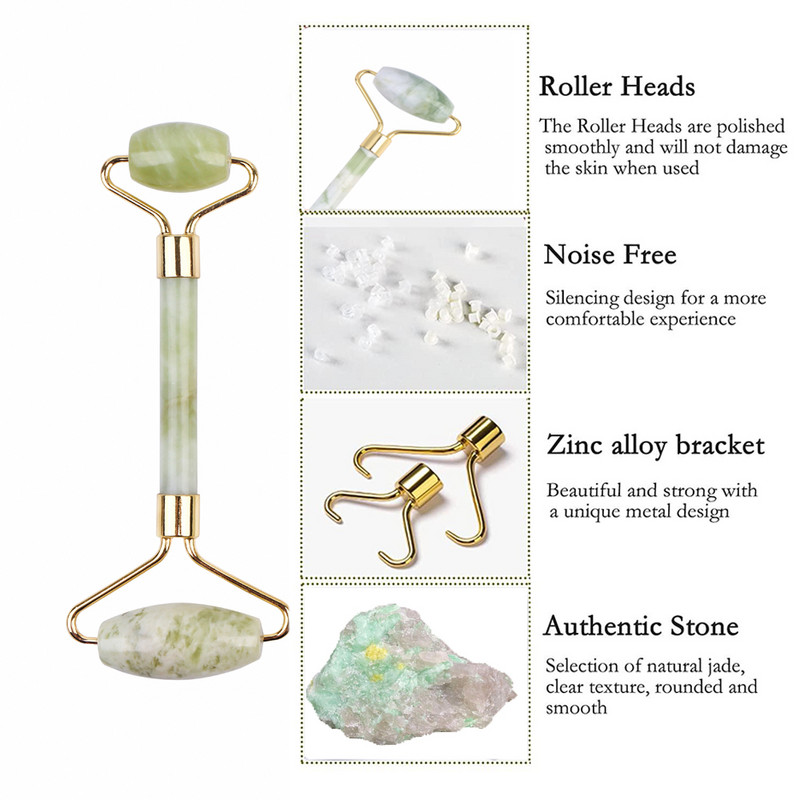 Jade Roller Masažer protiv celulita Face Microniddle Roller Njega kože lica SPA Akupunkturna terapija Masaža Beauty Alat Veleprodaja