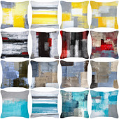 45x45 cm žalsvai mėlynos spalvos pagalvių užvalkalai pagalvių užvalkalai Namų dekoravimas Šiuolaikinis abstraktus biuro pagalvėlės užvalkalas menas pagalvių užvalkalas sofa