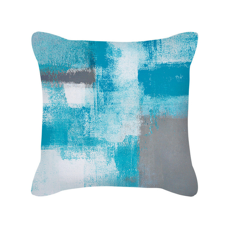 45x45 cm žalsvai mėlynos spalvos pagalvių užvalkalai pagalvių užvalkalai Namų dekoravimas Šiuolaikinis abstraktus biuro pagalvėlės užvalkalas menas pagalvių užvalkalas sofa