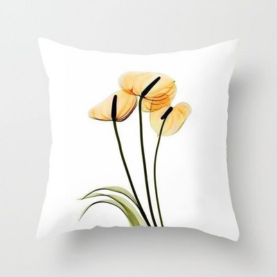 Akvarell lillemustriga dekoratiivne padjapüür Padjapüür Polüester padjakate padjapadi Diivan Dekoor Padjapüür 40x40