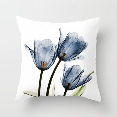 Akvarell lillemustriga dekoratiivne padjapüür Padjapüür Polüester padjakate padjapadi Diivan Dekoor Padjapüür 40x40