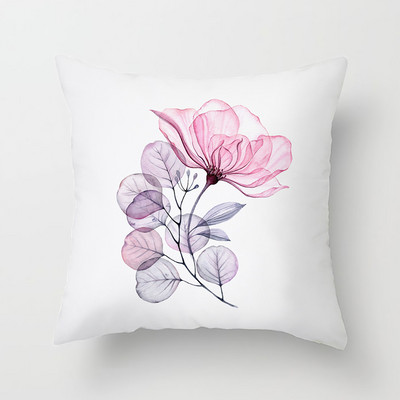 Akvarell lillemustriga dekoratiivne padjapüür Padjapüür Polüester padjakate padjapadi Diivan Dekoor Padjapüür 40x40