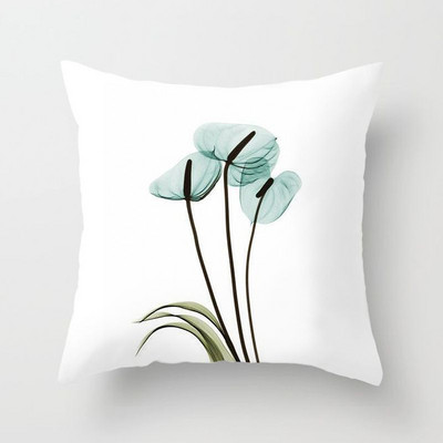 Akvarell lillemustriga dekoratiivne padjapüür Padjapüür Polüester padjakate padjapadi Diivan Dekoor Padjapüür 40x40