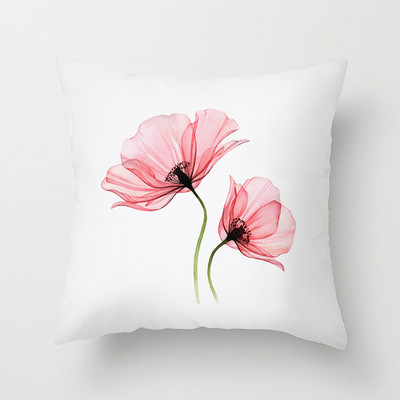 Akvarell lillemustriga dekoratiivne padjapüür Padjapüür Polüester padjakate padjapadi Diivan Dekoor Padjapüür 40x40