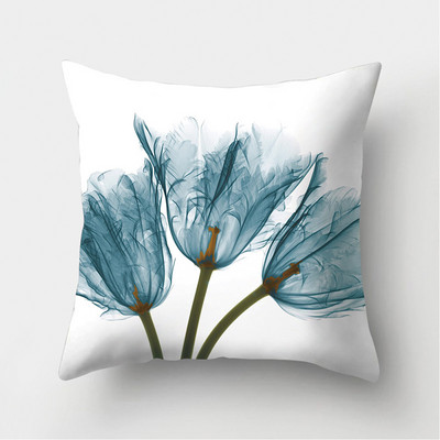 Akvarell lillemustriga dekoratiivne padjapüür Padjapüür Polüester padjakate padjapadi Diivan Dekoor Padjapüür 40x40