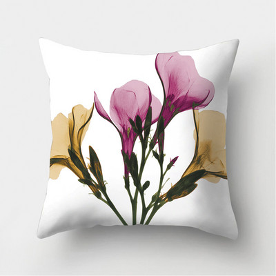 Akvarell lillemustriga dekoratiivne padjapüür Padjapüür Polüester padjakate padjapadi Diivan Dekoor Padjapüür 40x40